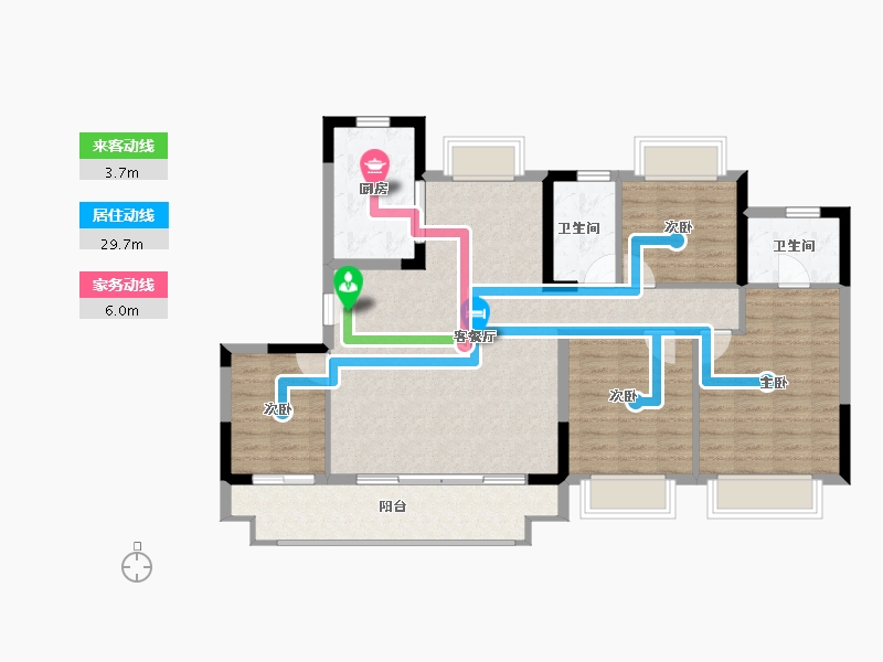 福建省-南平市-建发叁里云庐-106.77-户型库-动静线