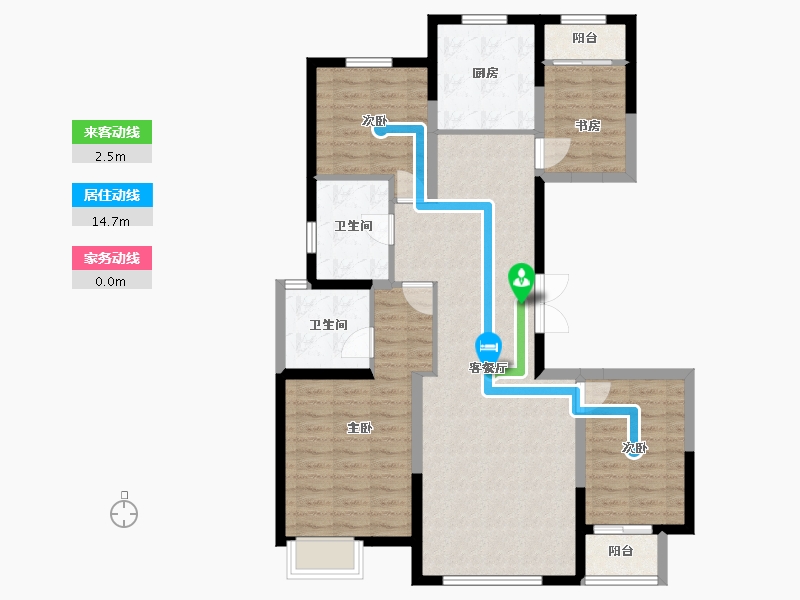 河北省-秦皇岛市-福港御景-100.26-户型库-动静线