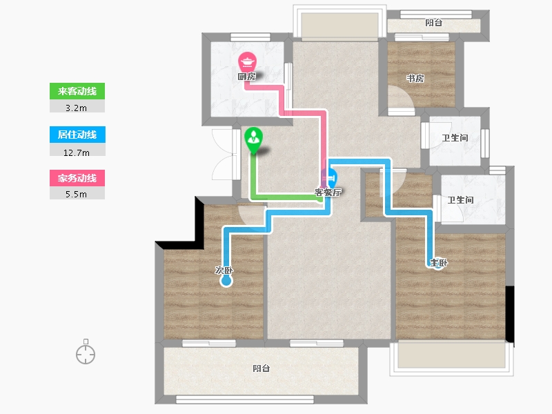 浙江省-衢州市-东旺君悦澜湾-80.33-户型库-动静线