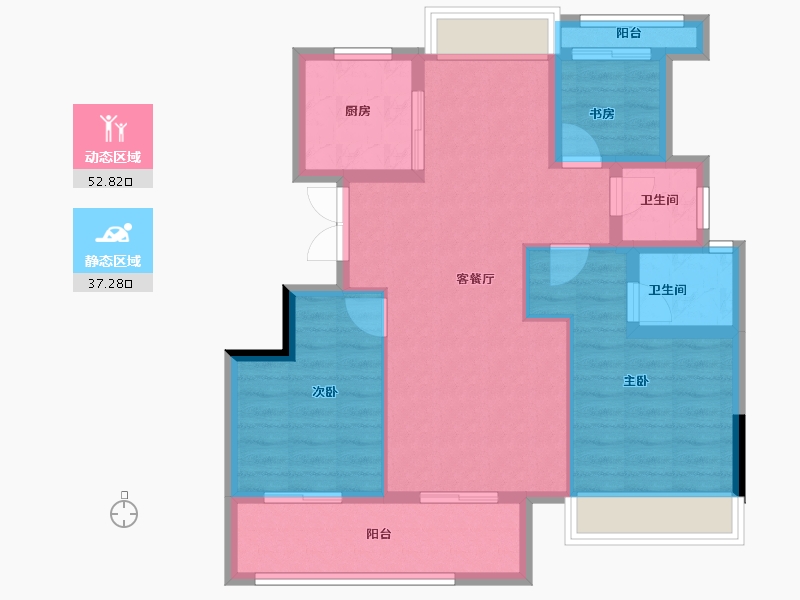 浙江省-衢州市-东旺君悦澜湾-80.33-户型库-动静分区