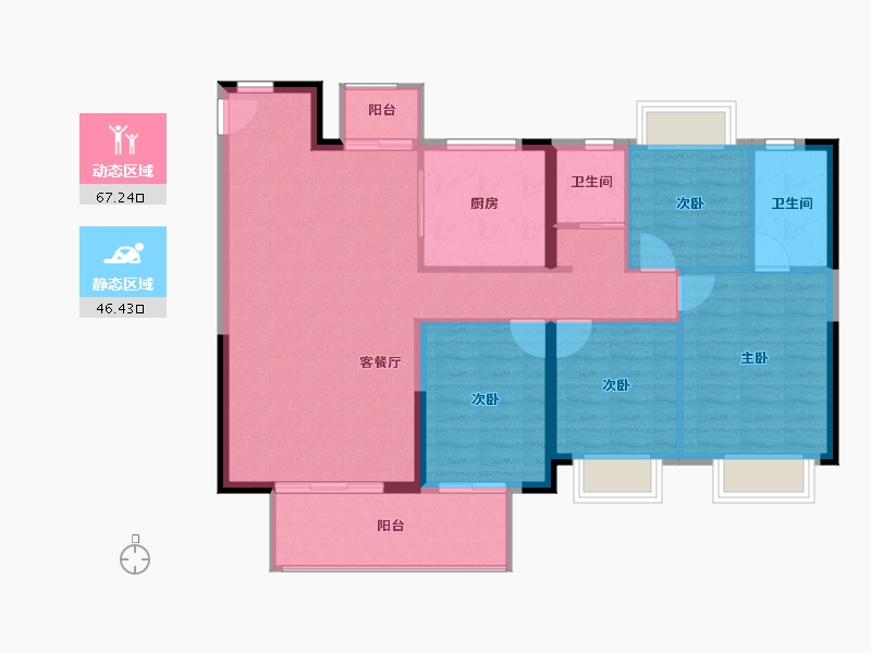 福建省-南平市-​建发玺悦-103.65-户型库-动静分区