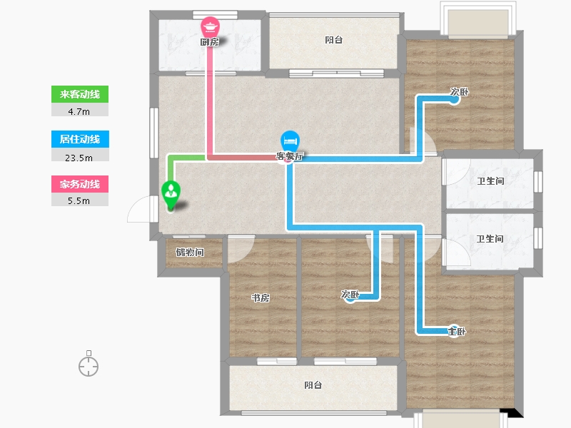 福建省-南平市-御景华府-103.77-户型库-动静线