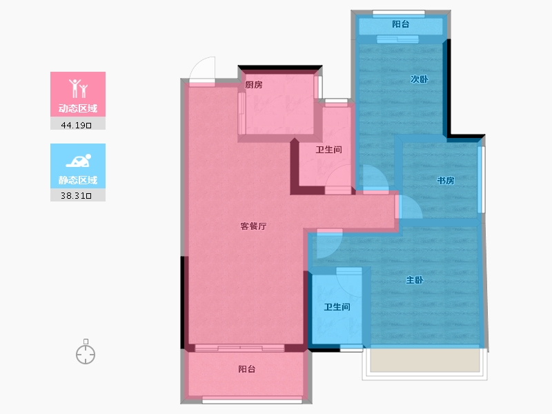 浙江省-衢州市-华达美好广场宸园-71.54-户型库-动静分区