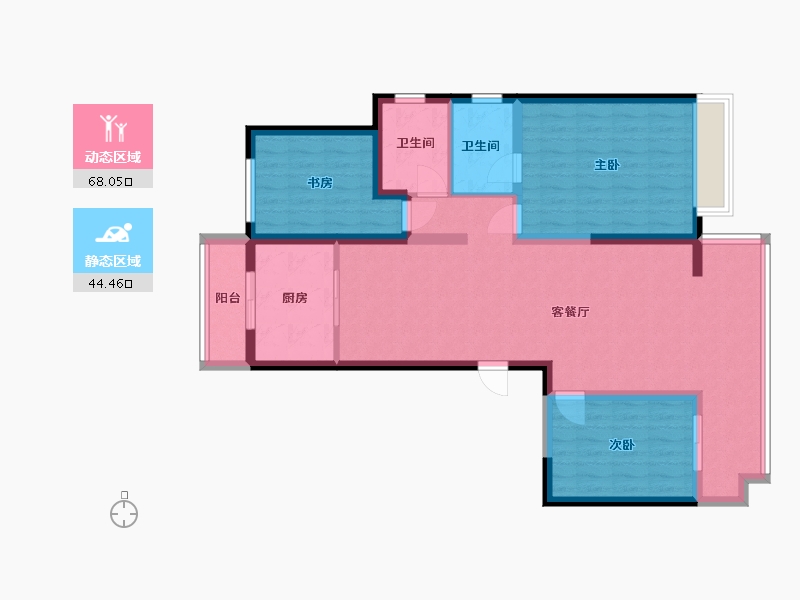 宁夏回族自治区-银川市-中环西园-112.00-户型库-动静分区