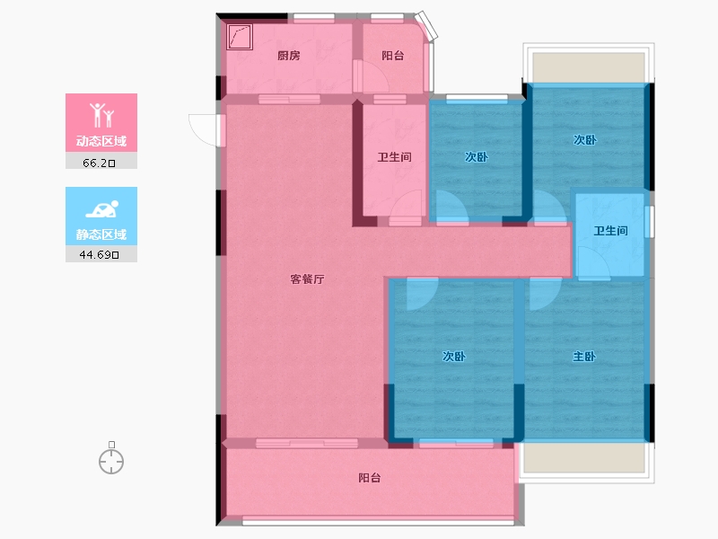 湖北省-荆州市-鼎仁公园雅集-98.54-户型库-动静分区