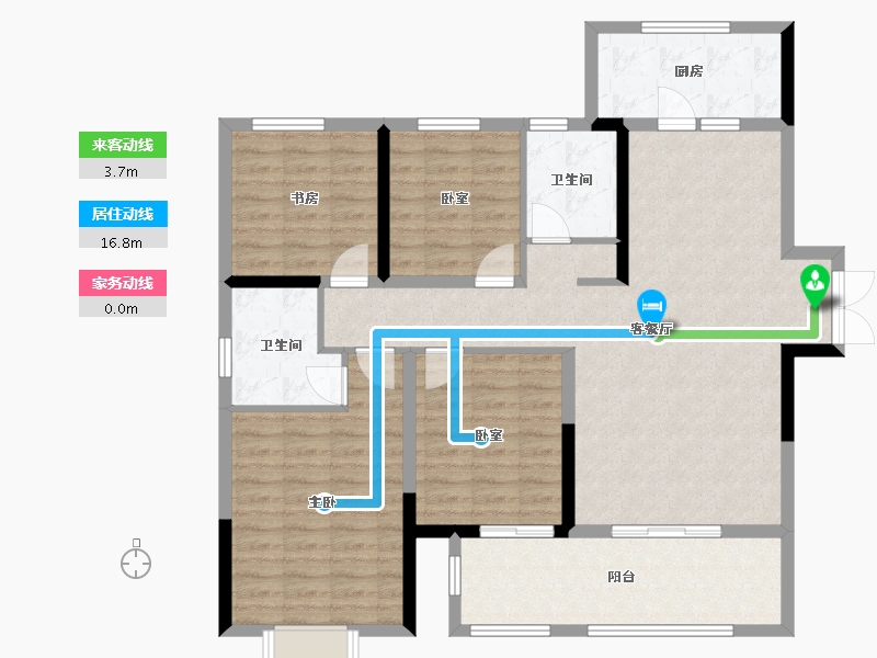 河南省-三门峡市-瑞德学府壹號-113.87-户型库-动静线