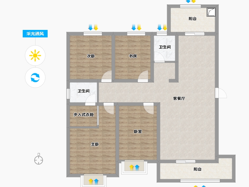 河南省-三门峡市-桥东河畔-113.73-户型库-采光通风