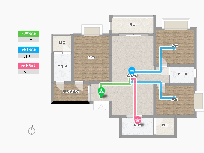 四川省-绵阳市-天正·梓江之星-110.00-户型库-动静线