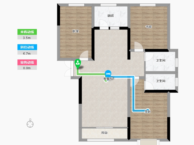 河南省-三门峡市-瑞德学府壹號-94.47-户型库-动静线