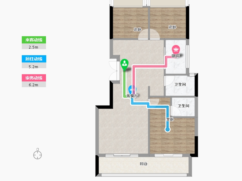 浙江省-衢州市-礼贤清华园-79.24-户型库-动静线