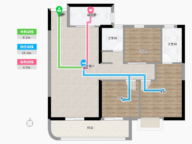 湖北省-宜昌市-高投五龙源著-92.91-户型库-动静线