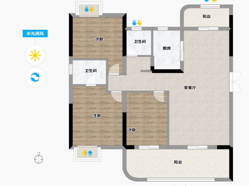 湖北省-宜昌市-高投五龙源著-101.22-户型库-采光通风