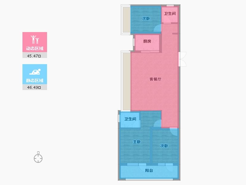 山东省-淄博市-珑悦-81.97-户型库-动静分区