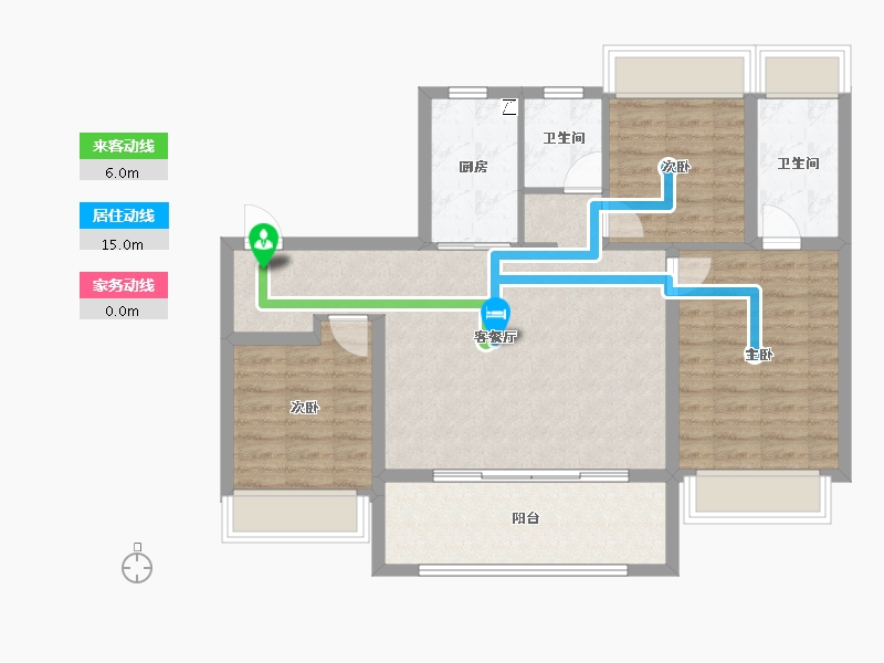 江苏省-扬州市-新能源江山映-87.20-户型库-动静线