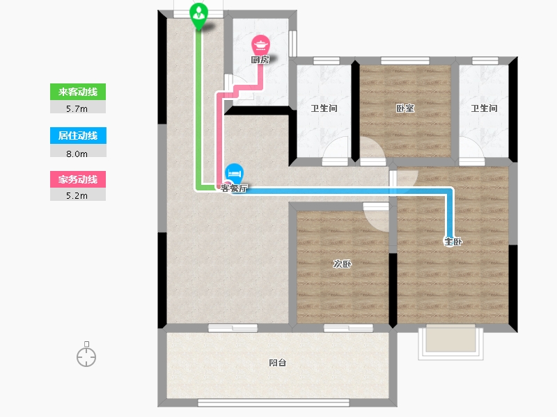 河南省-三门峡市-文达碧城府-94.40-户型库-动静线