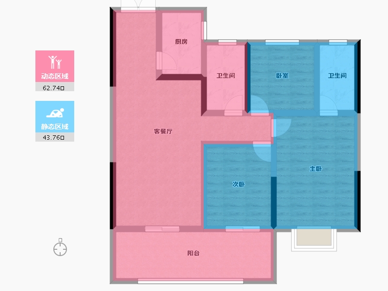 河南省-三门峡市-文达碧城府-94.40-户型库-动静分区