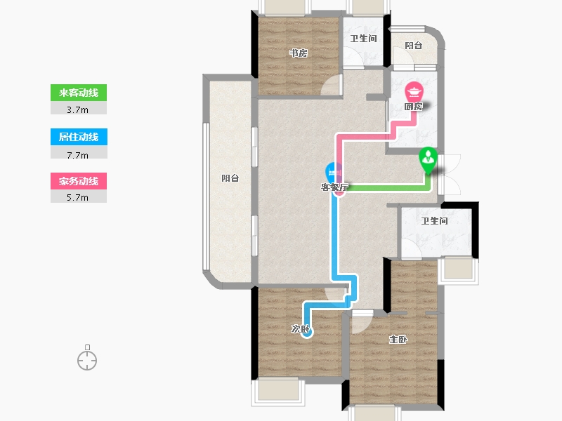 湖北省-宜昌市-高投五龙源著-101.49-户型库-动静线