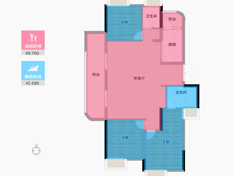 湖北省-宜昌市-高投五龙源著-101.49-户型库-动静分区