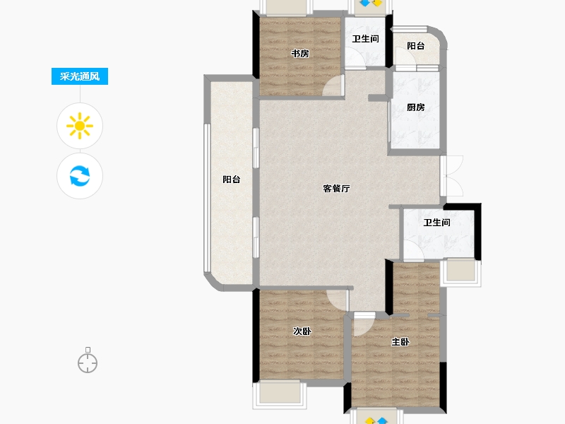 湖北省-宜昌市-高投五龙源著-101.49-户型库-采光通风