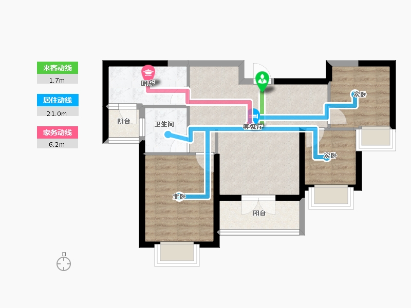 河北省-秦皇岛市-秦皇岛恒大悦府-66.50-户型库-动静线