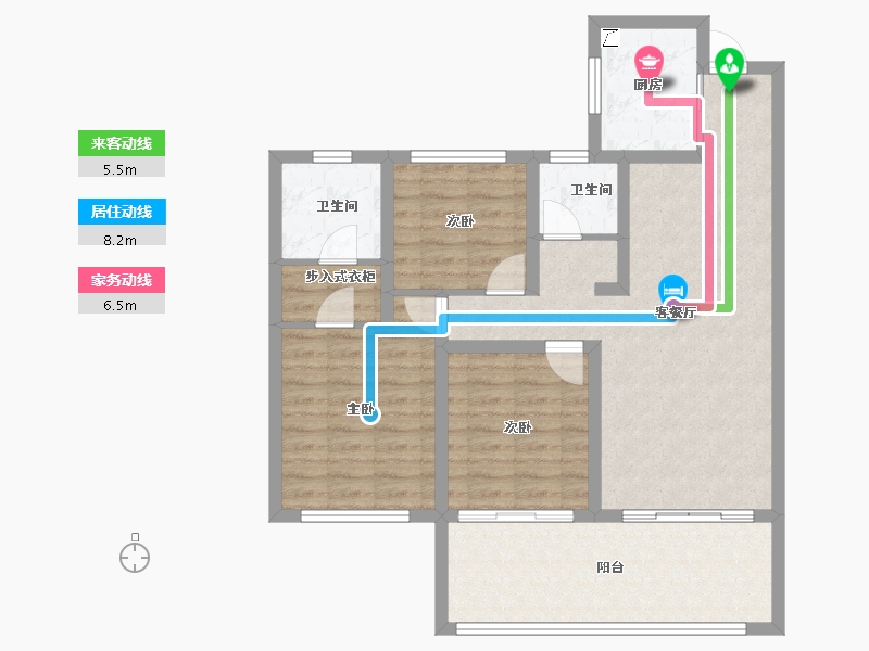 湖北省-黄冈市-城投玲珑家园-91.19-户型库-动静线