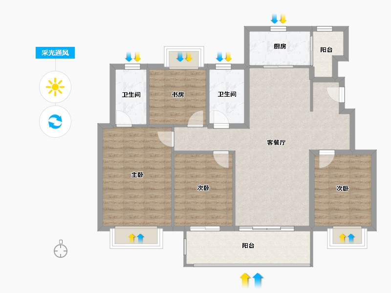 江西省-赣州市-新力东园-100.00-户型库-采光通风