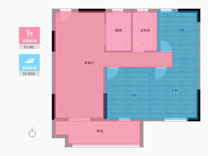 湖北省-宜昌市-秭归百丽嘉园二期-78.63-户型库-动静分区