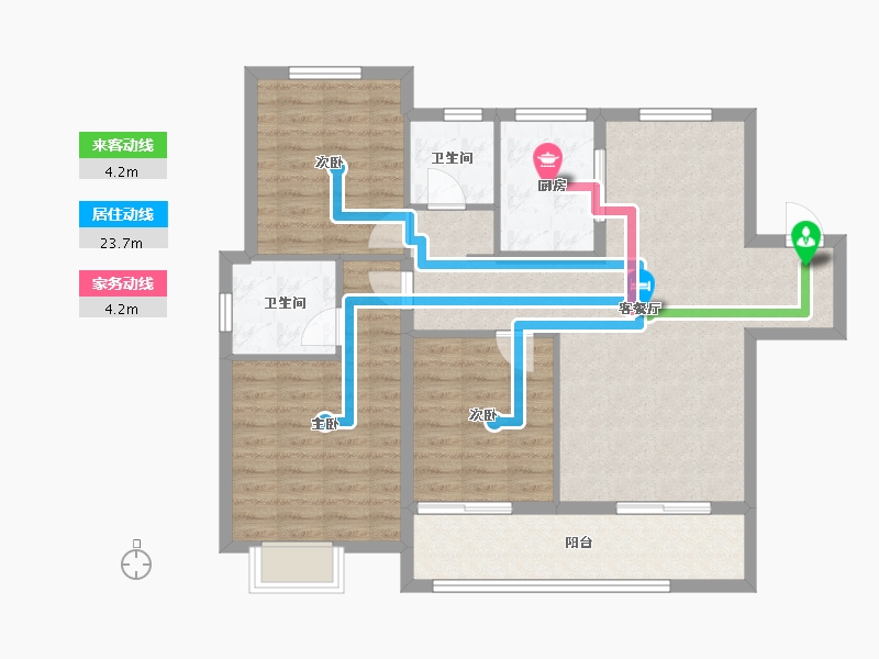 安徽省-蚌埠市-中梁淮风十里-97.27-户型库-动静线