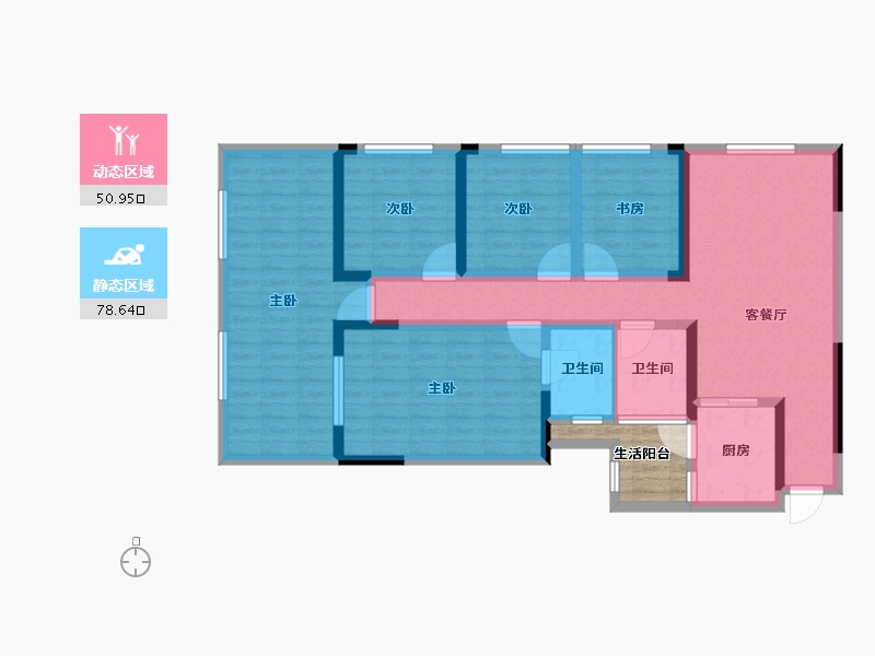 四川省-巴中市-云城书香美邸-119.06-户型库-动静分区