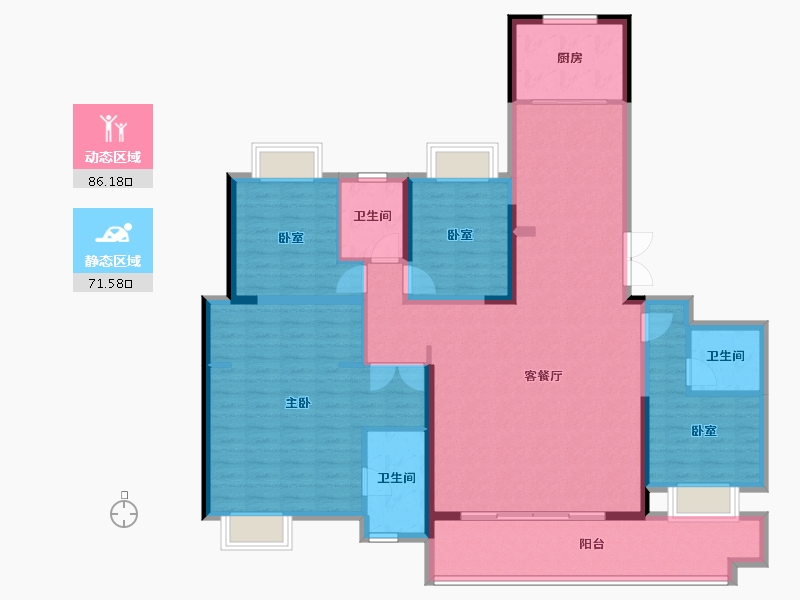 湖北省-黄冈市-华丽一品-142.65-户型库-动静分区