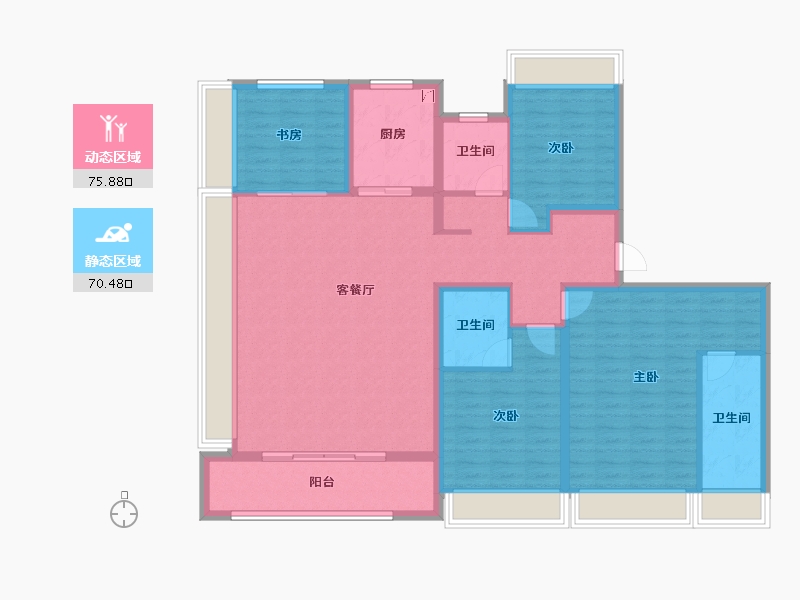 江苏省-扬州市-新能源江山映-132.01-户型库-动静分区