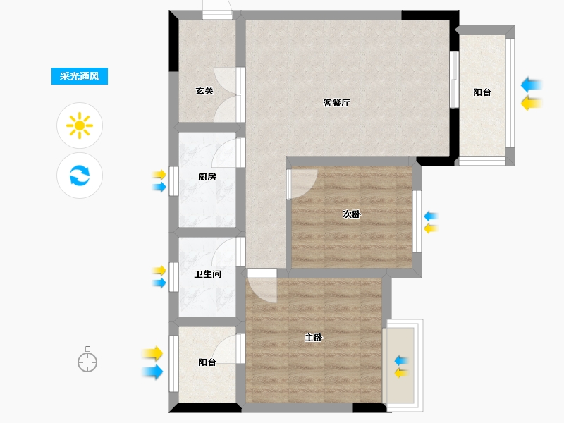 四川省-绵阳市-瑞地滨江-110.00-户型库-采光通风