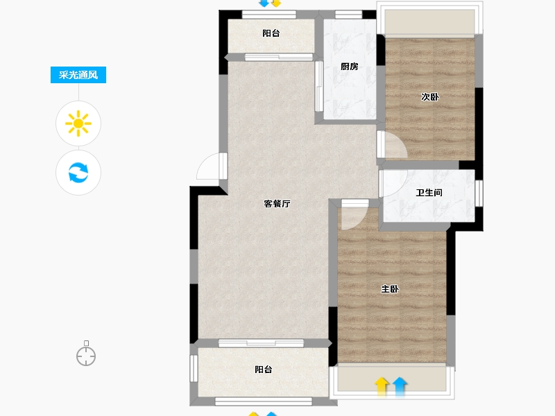 福建省-南平市-​御景峰-71.67-户型库-采光通风