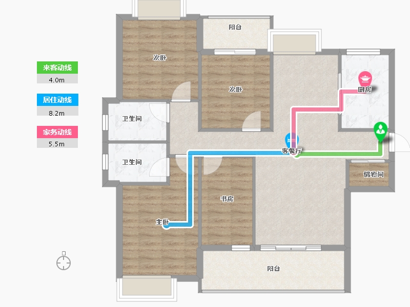 福建省-南平市-御景华府-105.77-户型库-动静线