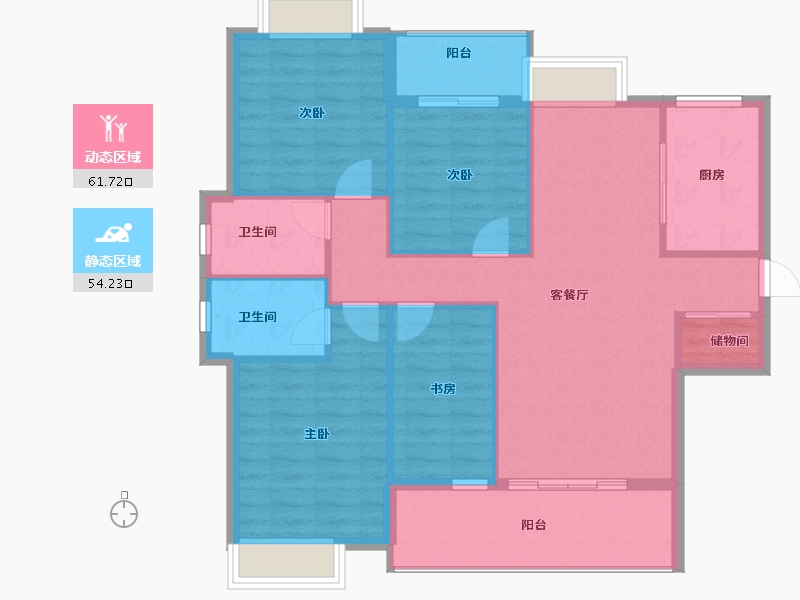 福建省-南平市-御景华府-105.77-户型库-动静分区