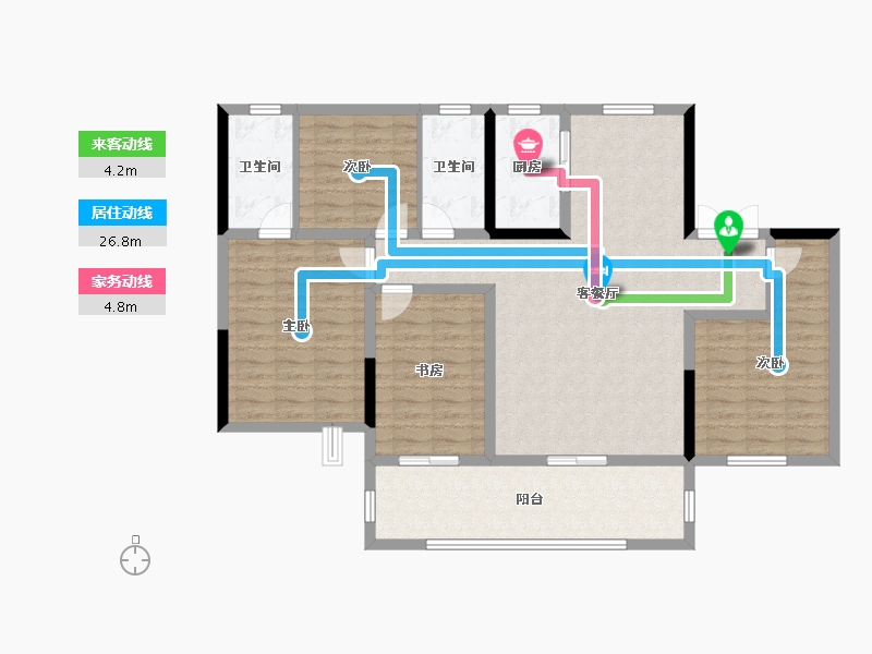 河南省-三门峡市-文达碧城府-120.80-户型库-动静线