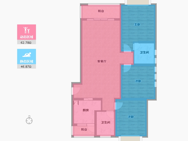 江西省-吉安市-聚仁雅苑小区-119.00-户型库-动静分区