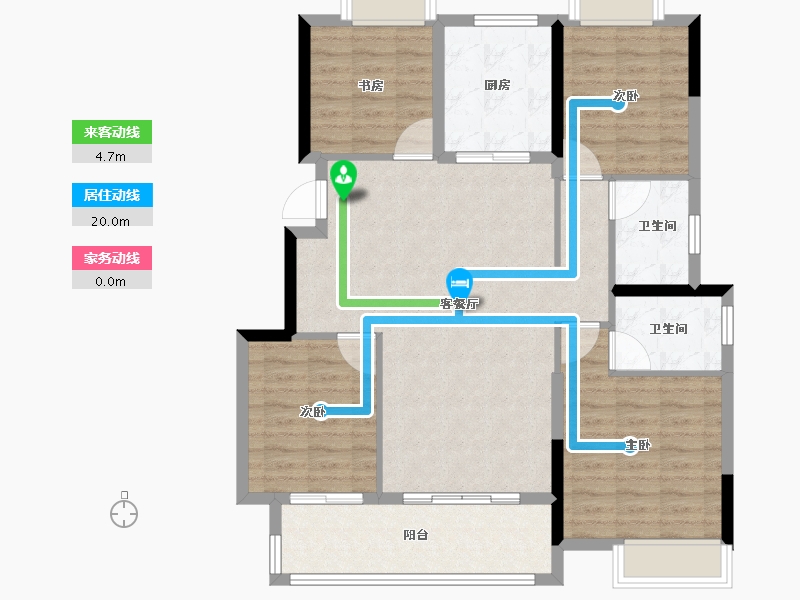 江西省-赣州市-中海·城南壹号-101.60-户型库-动静线