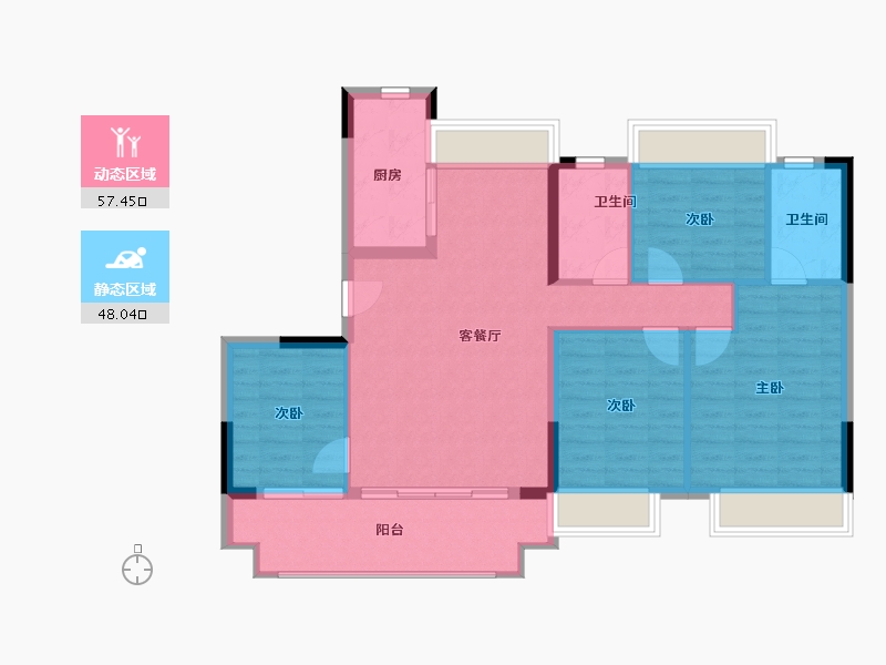 福建省-南平市-建发叁里云庐-95.76-户型库-动静分区