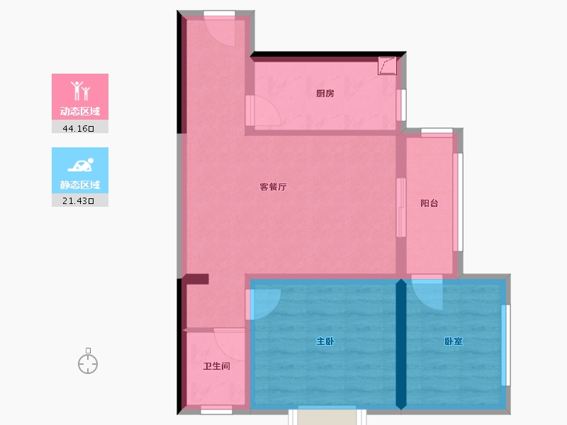 河南省-三门峡市-瑞德学府壹號-57.60-户型库-动静分区