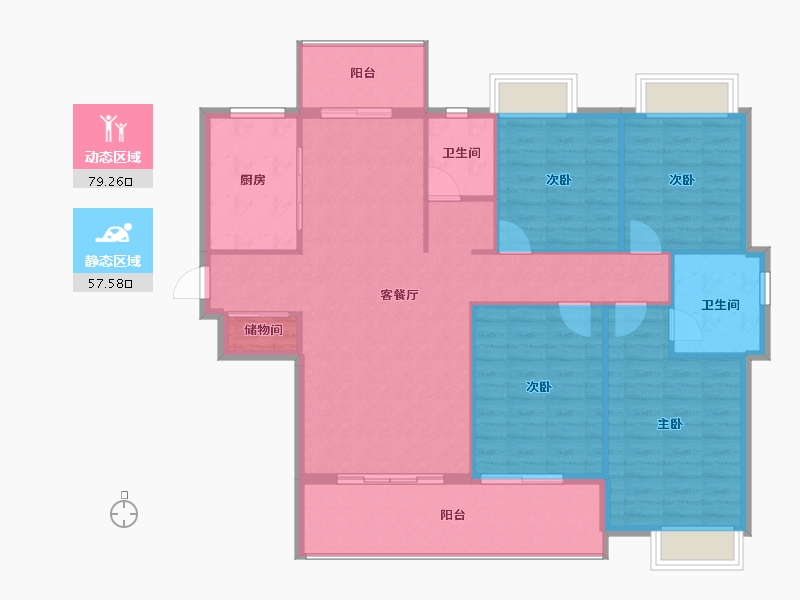 福建省-南平市-御景华府-126.23-户型库-动静分区