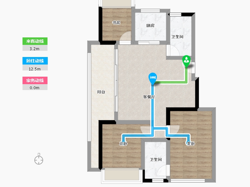 浙江省-衢州市-鹿鸣未来社区-77.16-户型库-动静线