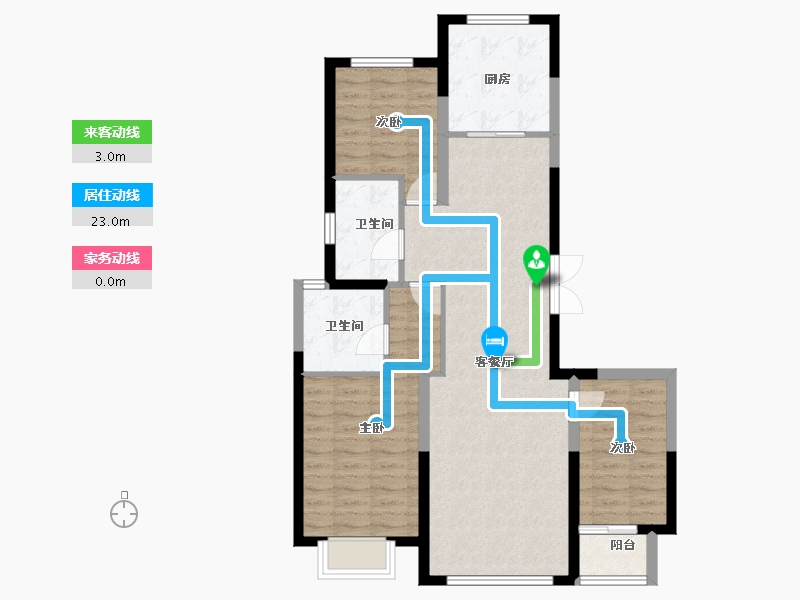 河北省-秦皇岛市-福港御景-87.94-户型库-动静线