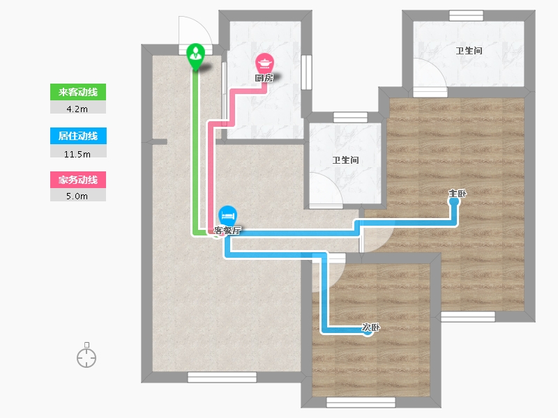 河北省-秦皇岛市-秦皇皓月城-59.05-户型库-动静线