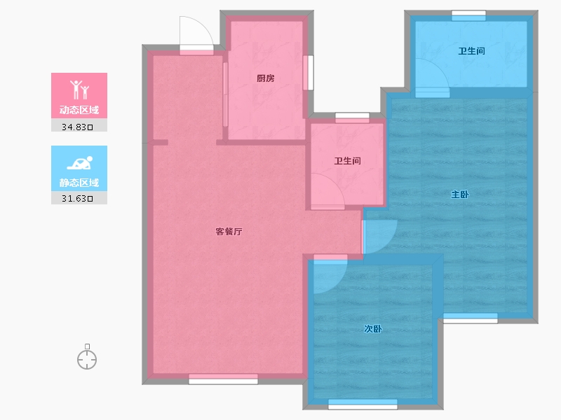 河北省-秦皇岛市-秦皇皓月城-59.05-户型库-动静分区