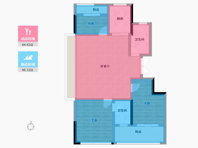 浙江省-衢州市-东旺君悦澜湾-80.52-户型库-动静分区