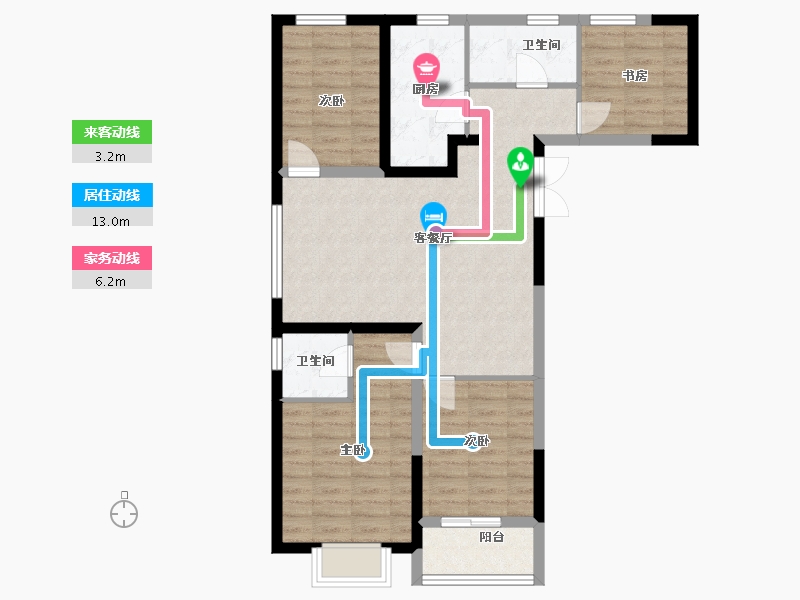 河北省-秦皇岛市-福港御景-89.43-户型库-动静线