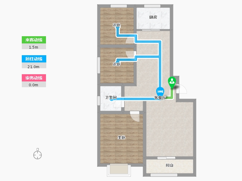 河南省-三门峡市-桥东河畔-83.49-户型库-动静线