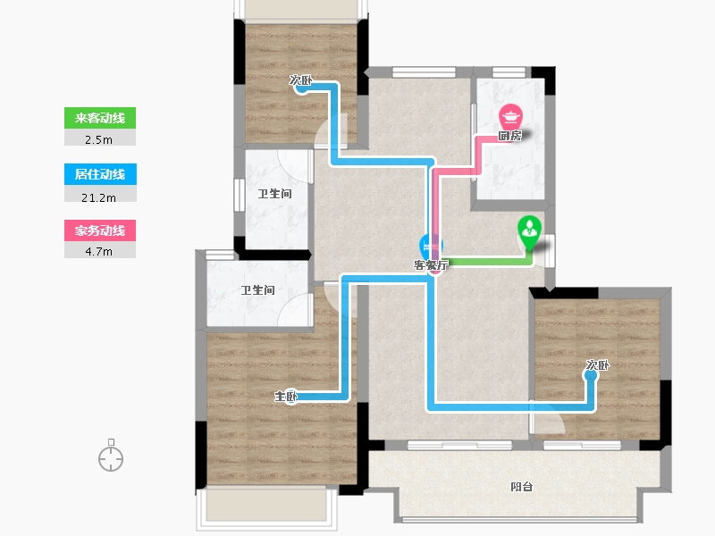 福建省-南平市-建发叁里云庐-86.67-户型库-动静线