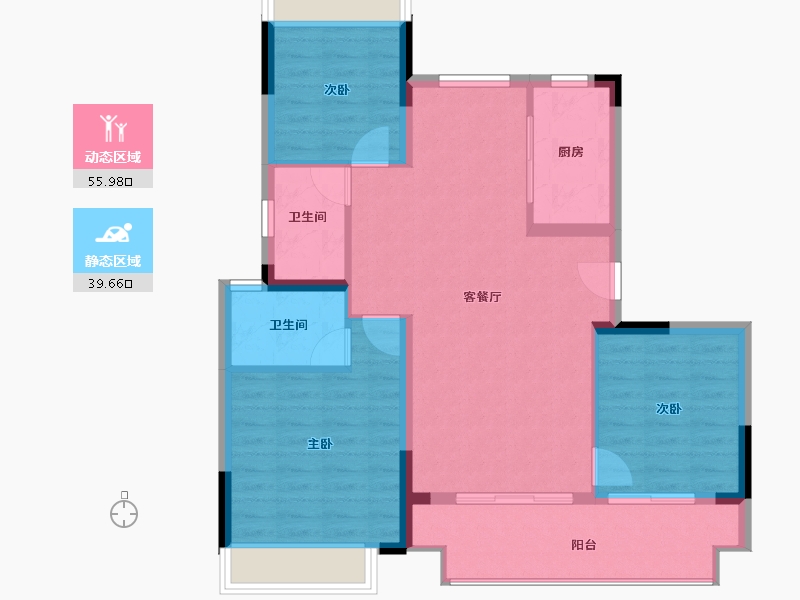 福建省-南平市-建发叁里云庐-86.67-户型库-动静分区